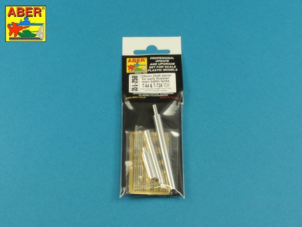 Aber 35L-250 125mm 2A46 Barrel for Russian Tank T-64 &amp;amp; T-72A (For Trumpeter) 1/35 – immagine 4