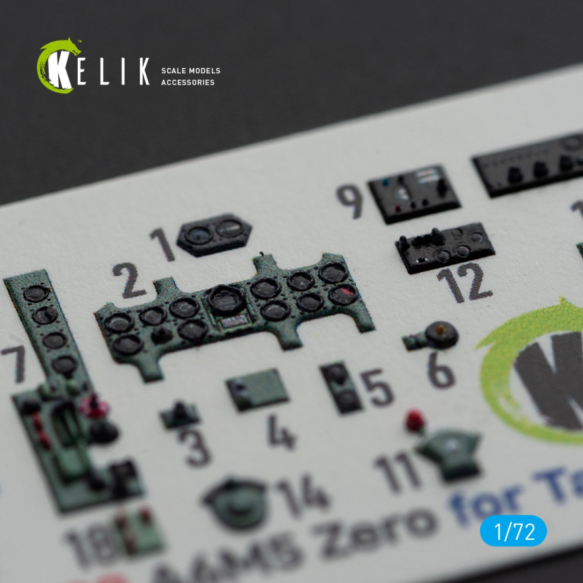 KELIK K72099 A6M5 Zero - interior 3D decals for Tamiya kit 1/72 – image 4