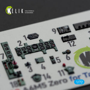 KELIK K72099 A6M5 Zero - interior 3D decals for Tamiya kit 1/72 – image 4