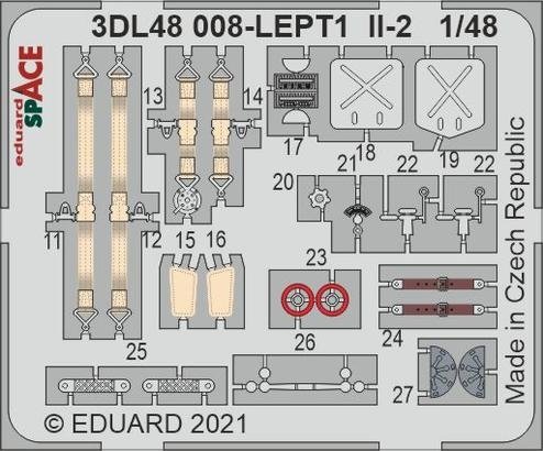 Eduard 3DL48008 Il-2 SPACE 1/48 for ZVEZDA 1/48 – zdjęcie 2
