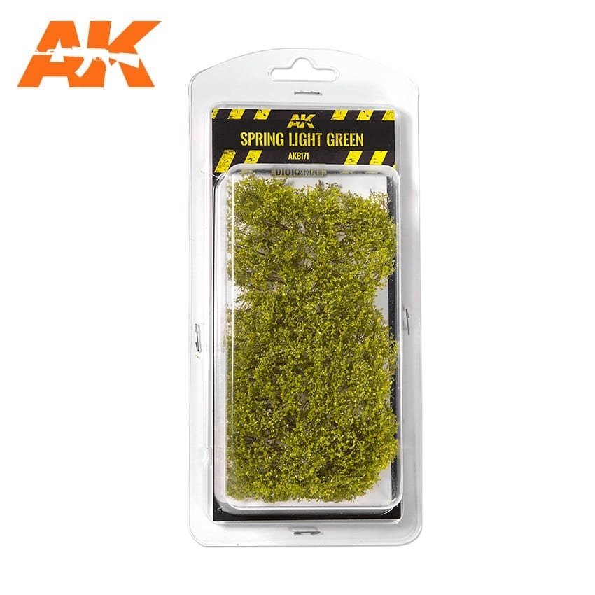 AK Interactive AK8171 Arbustes vert clair printanier 75 mm / 90 mm 1/35