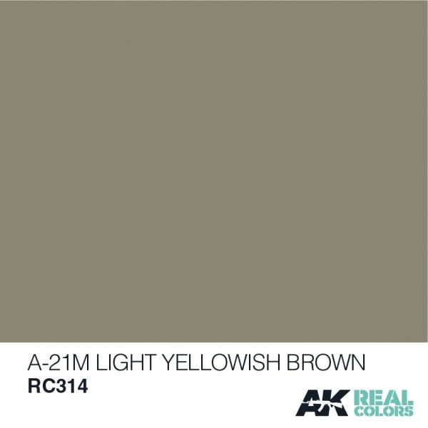 AK Interactive RC314 A-21M LIGHT YELLOWISH BROWN 10ML – imagen 2