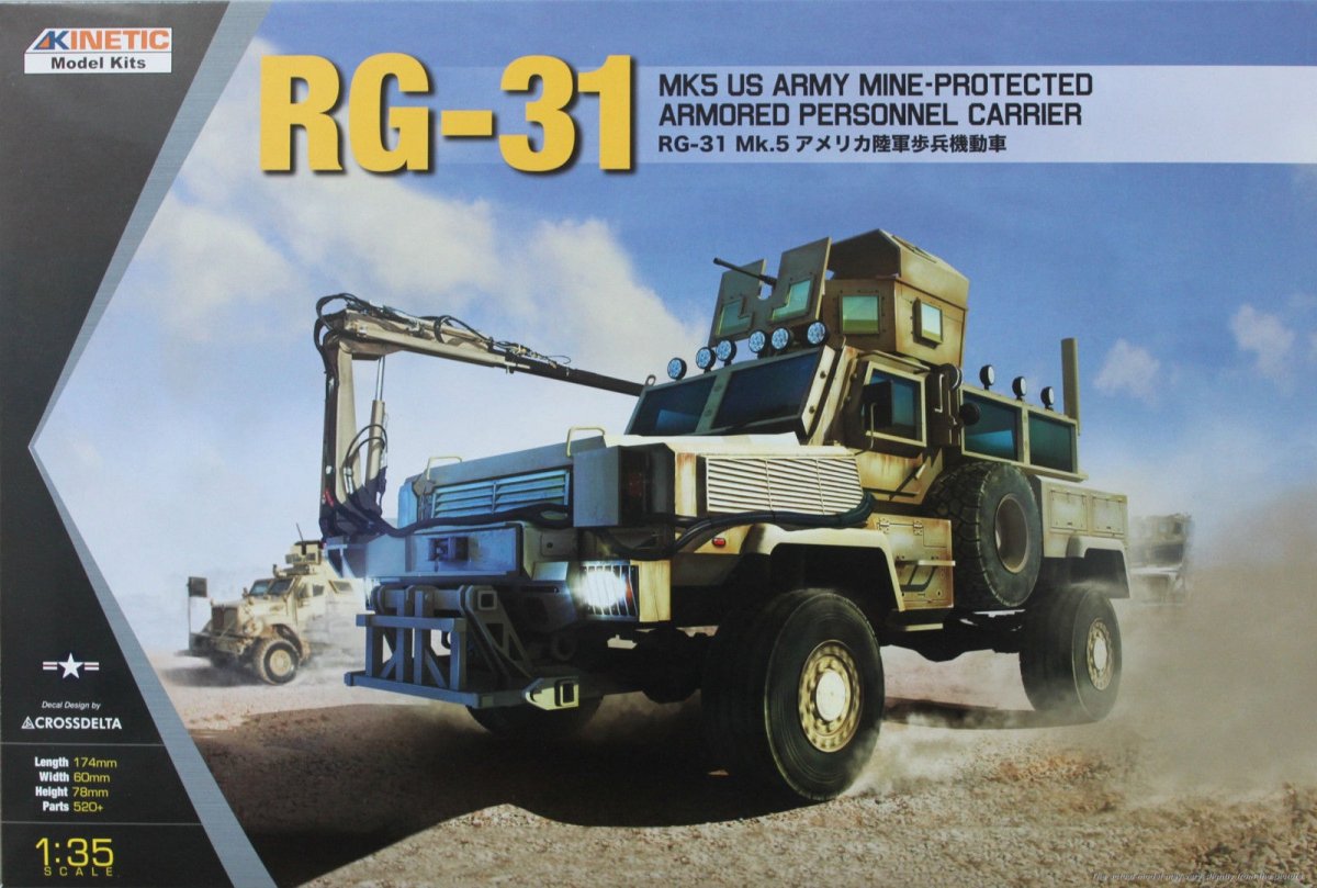 Kinetic K61015 RG-31 Mk.5 US Army Mine Protected Armored Personel Carrier 1/35