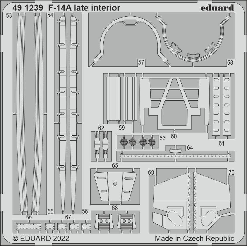 Intérieur Eduard 491239 F-14A version tardive TAMIYA 1/48