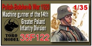 ToRo Model 35F122 Wojna 1920 - Strzelec MG08/15 14 Wlkpl. Dywizji Piechoty / Polish-Bolshevik War 1920 Machine gunner of the 14&amp;#39;th Greater Poland Infantry Division Warsaw Battle, August 1920 1/35 – imagen 2