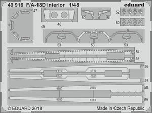 Eduard 49916 F/ A-18D interior KINETIC MODEL 1/48