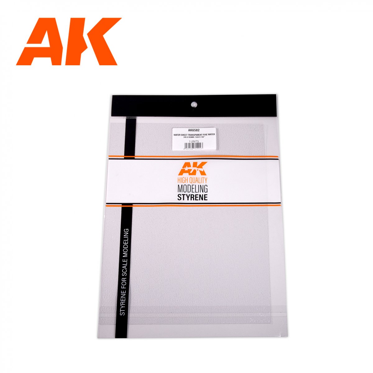 AK Interactive AK6582 WATER SHEET TRANSPARENT FINE WATER 245 X 195MM / 9.64 X 7.68 “ – TEXTURED ACRYLIC SHEET – 1 UNIT – imagen 3