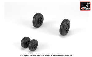 Armory Models AW72503 JAS-39 Gripen wheels w/ weighted tires, early 1/72 – Bild 4
