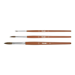 MILAN 10459 Blister pack 3 round brushes (natural + synthetic) 101 series no 2, 8, 12 – Bild 2