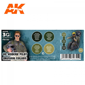 AK Interactive AK11761 US MODERN PILOT UNIFORM COLORS 4x17 ml – image 2