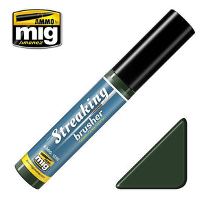 AMMO of Mig Jimenez 1256 Streaking Brusher Green Gray Grime