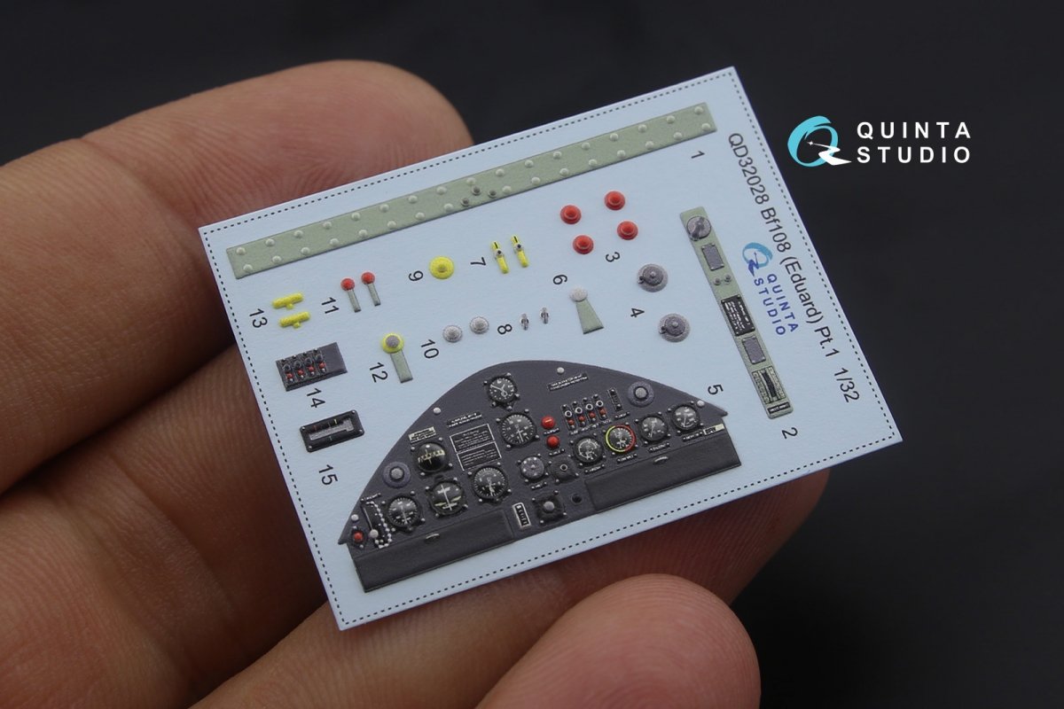 Quinta Studio QD32028 Bf 108 3D-Printed &amp;amp; coloured Interior on decal paper (for Eduard kit) 1/32 – Bild 5