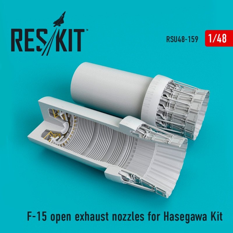RESKIT RSU48-0159 F-15 open exhaust nozzles for Hasegawa kit 1/48