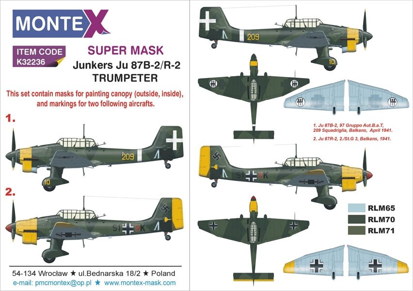 Montex K32236 Ju 87B-2 & R-2 1/32