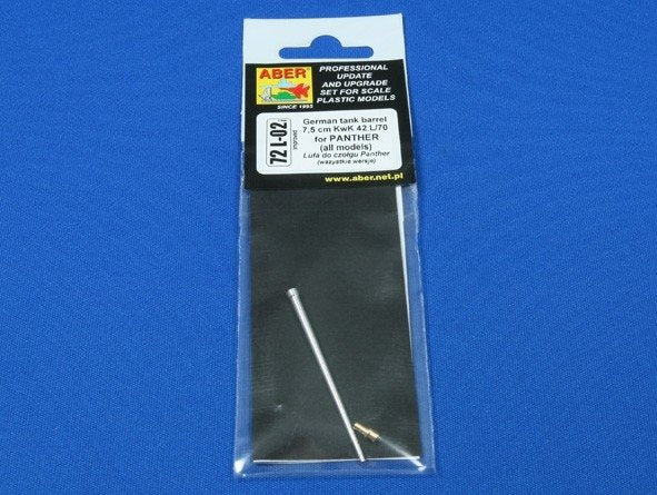 Aber 72L-02 7,5 cm KwK 42L/70 lufa do czołgu Panther/German Tank Barrel 7,5cm KwK 42L/70 for Panther 1/72 – imagen 4