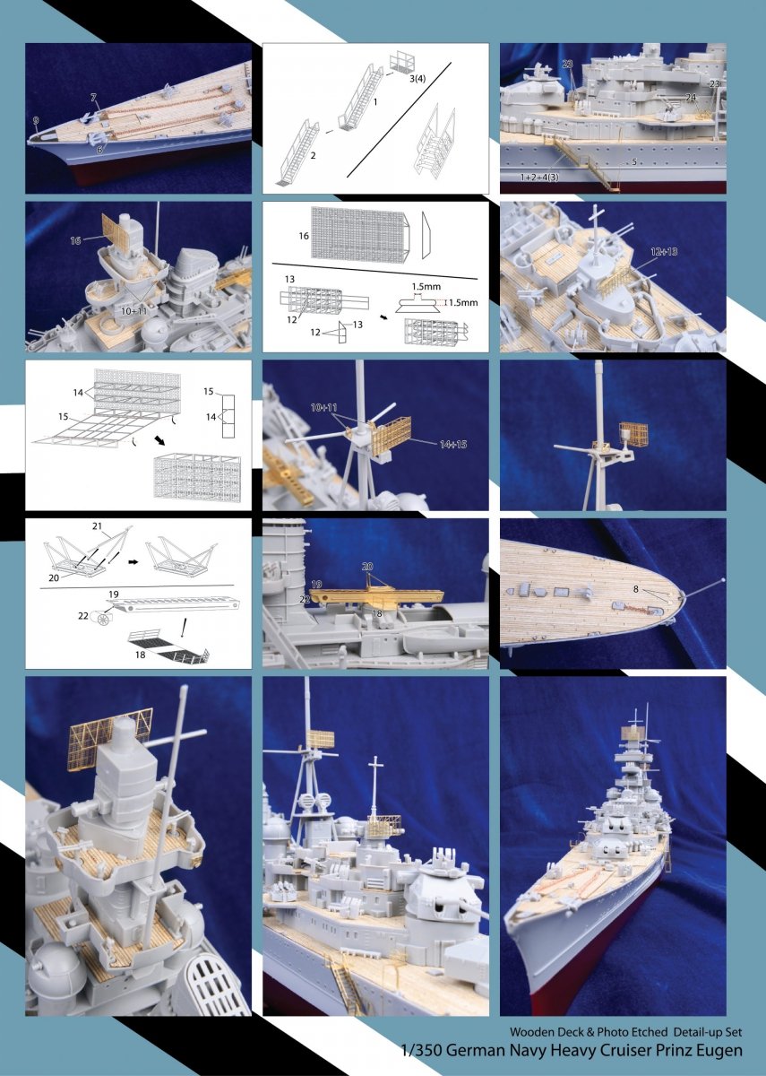 MK1 Design MD-35009 Pont en bois Prinz Eugen TRU 1/350 – image 3