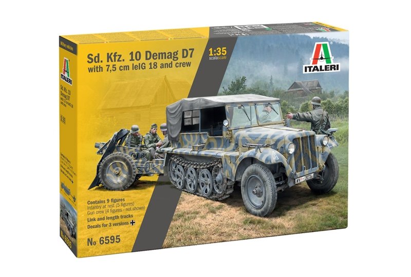 Italeri 6595 Sd. Kfz. 10 Demag D7 with 7,5 cm leIG 18 and crew 1/35 – Bild 2