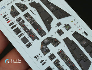 Quinta Studio QD32013 Mirage 2000N 3D-Printed &amp;amp; colored Interior on decal paper (for Kitty Hawk kit) 1/32 – image 4