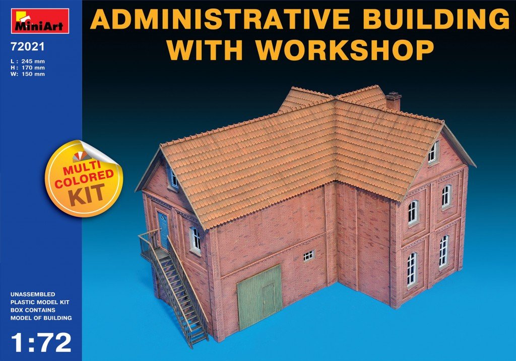 MiniArt 72021 BÂTIMENT ADMINISTRATIF AVEC ATELIER 1/72