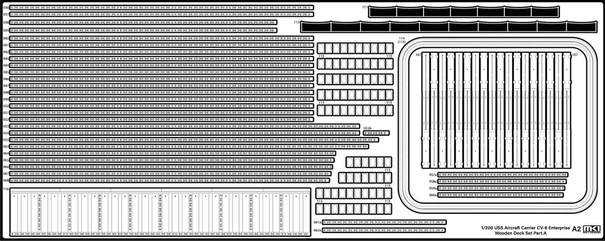MK1 Design MD-20023 USS CV-6 Enterprise Wooden Deck for Trumpeter 1/200 – immagine 9
