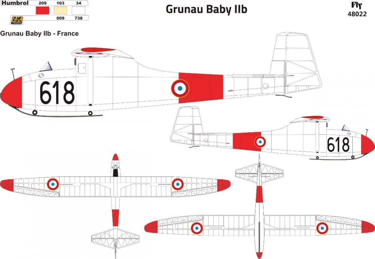 Fly 48022 Grunau Baby IIb France 1 1/48 – Bild 3