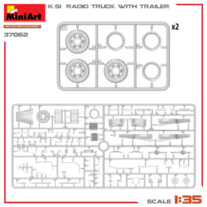 Miniart 37062 K-51 RADIO TRUCK WITH TRAILER 1/35 – immagine 8