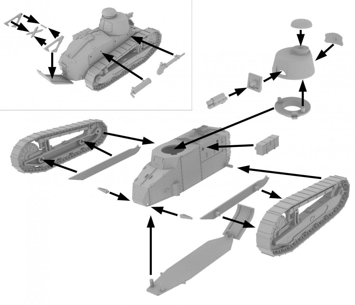 First to Fight PL021 - FT-17 1/72 – zdjęcie 2