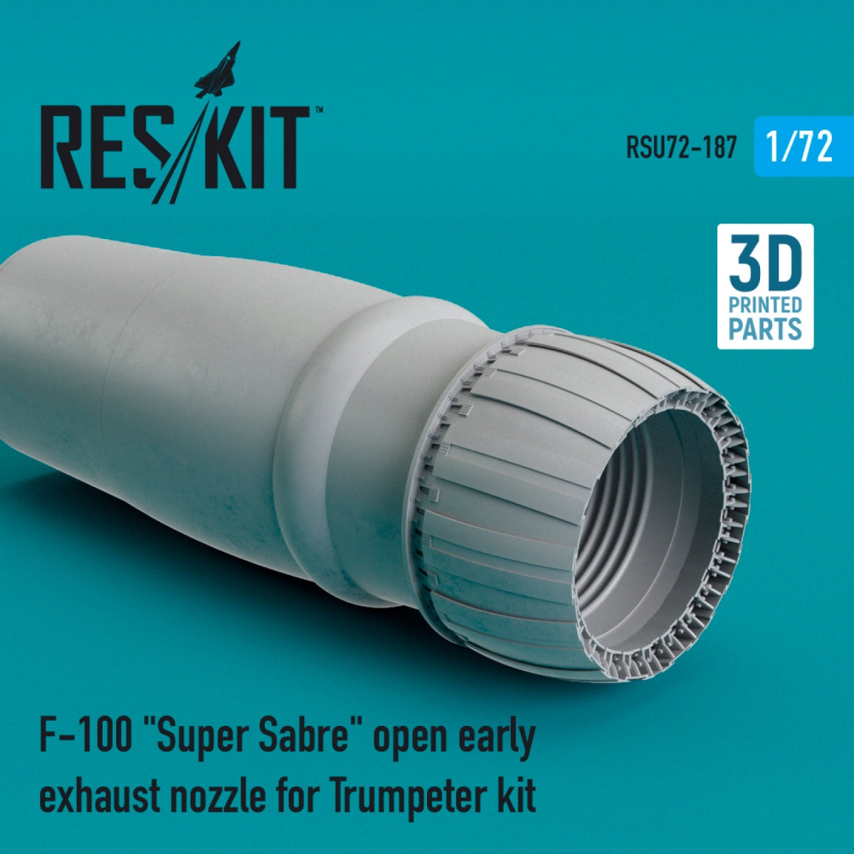 RESKIT RSU72-0187 F-100 "SUPER SABER" OPEN EARLY EXHAUST NOZZLE FOR TRUMPETER KIT 1/72