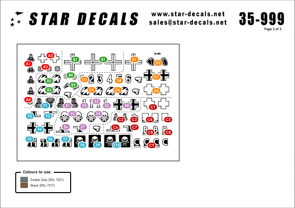 Star Decals 35-999 STURM 1. StuG III Ausf A, C and D 1/35 – immagine 2