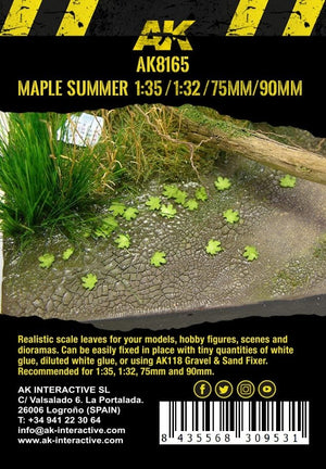 AK Interactive AK8165 MAPLE SUMMER LEAVES 75MM / 90MM 1/32 1/35 – image 3