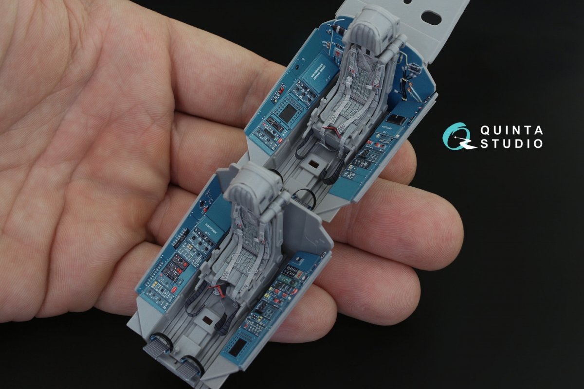 Quinta Studio QD32095 Su-30SM 3D-Printed &amp;amp; coloured Interior on decal paper (conversion for Trumpeter Su-30MKK ) 1/32 – imagen 5