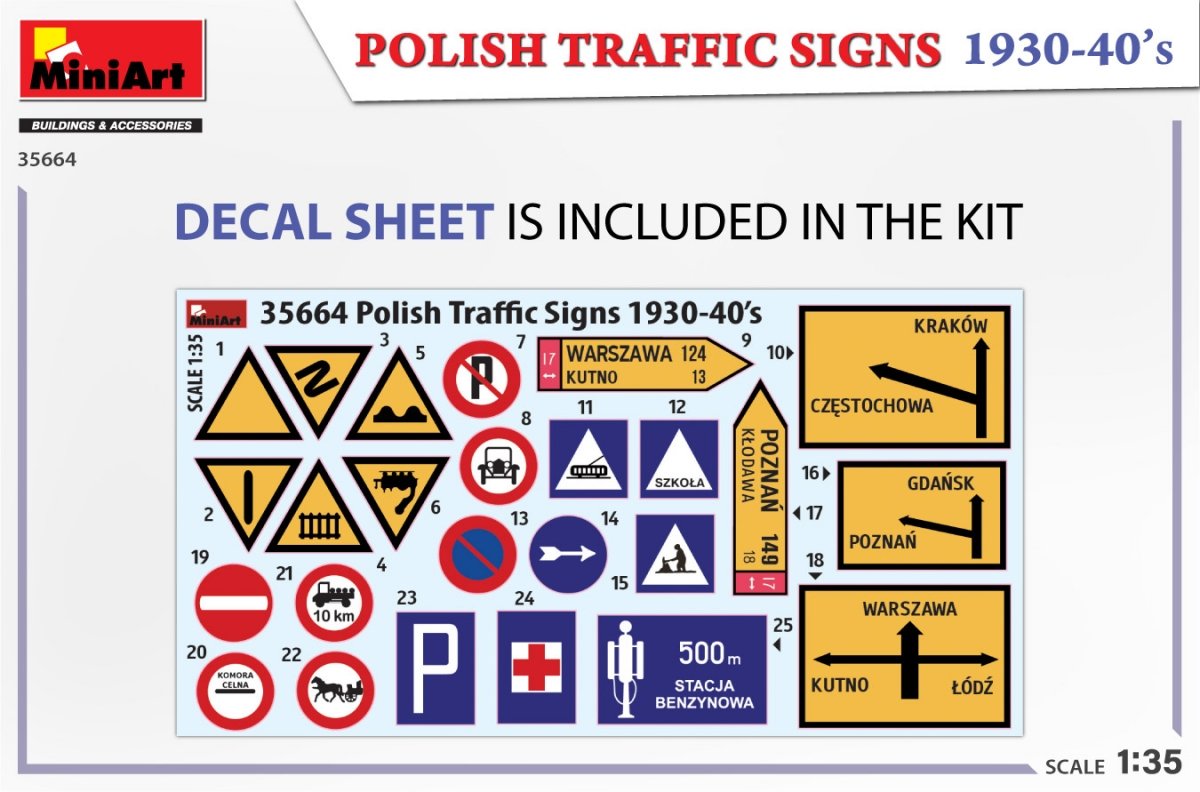 MiniArt 35664 POLISH TRAFFIC SIGNS 1930-40’s 1/35 – Bild 2