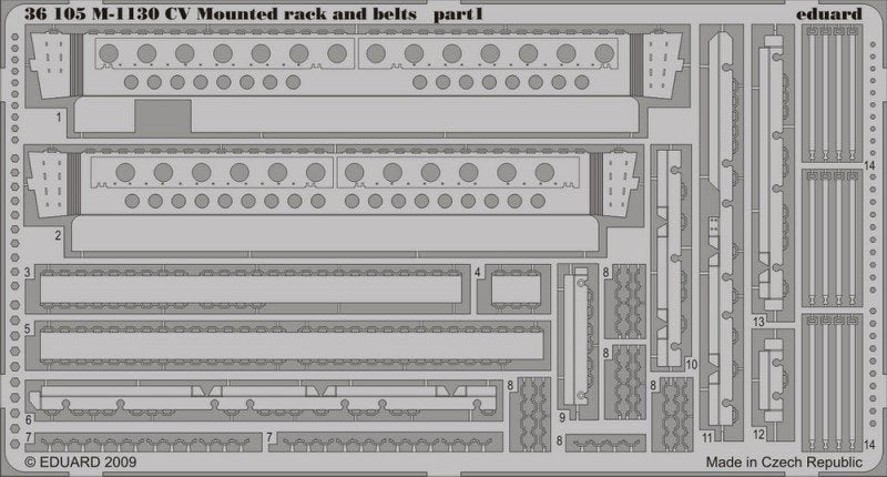 Eduard 36105 M-1130 CV Mounted rack and belts 1/35 Trumpeter – zdjęcie 2