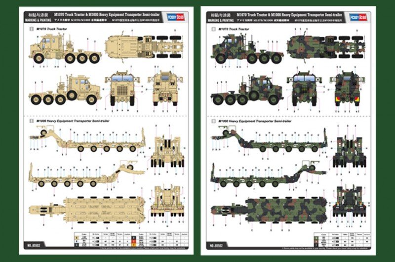 Hobby Boss 85502 M1070 Truck Tractor and M1000 HET Semi-trailer 1/35 – Bild 14