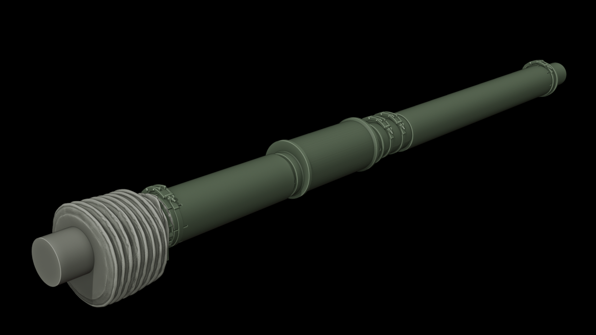 Panzer Art GB35-157 M68 Gun barrel with thermal sleeve for M60A3 and CM-11 “Brave Tiger” 1/35 – image 3