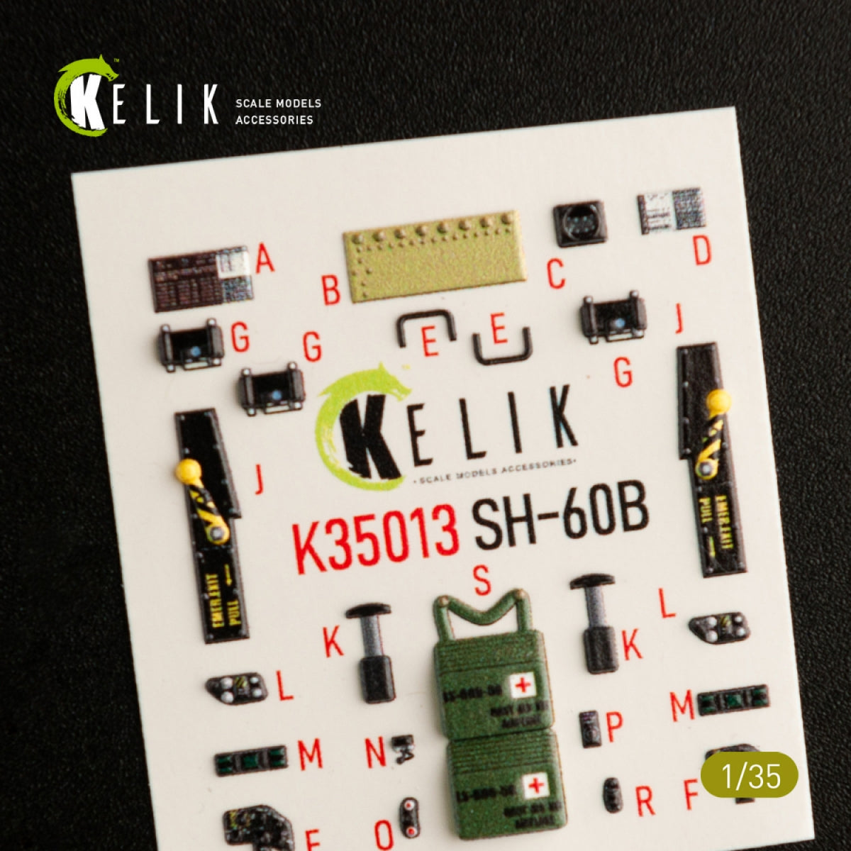 KELIK K35013 SH-60B INTERIOR 3D DECALS FOR KITTY HAWK KIT 1/35 – Bild 3