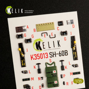 KELIK K35013 SH-60B INTERIOR 3D DECALS FOR KITTY HAWK KIT 1/35 – Bild 3