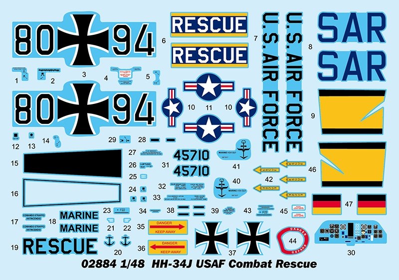 Trumpeter 02884 HH-34J USAF Combat Rescue 1/48 – immagine 12