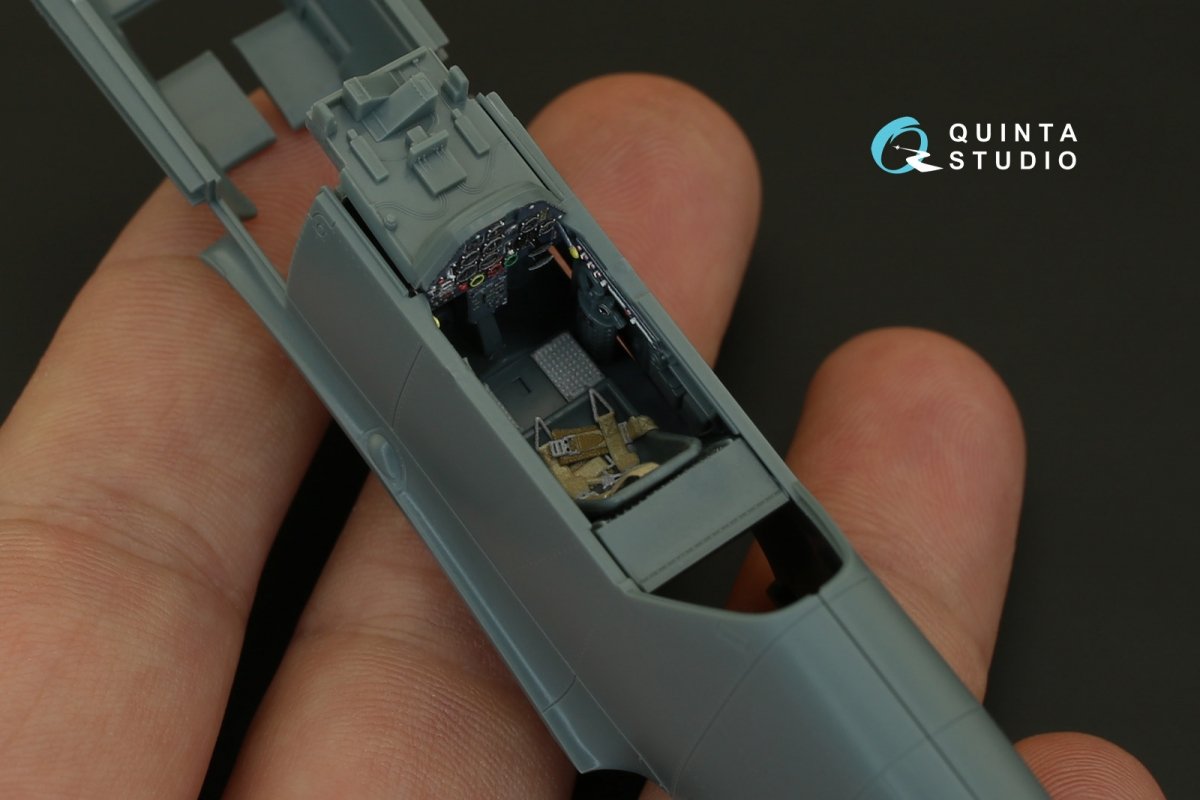 Quinta Studio QD48086 Bf 109E-1/E-3 3D-Printed &amp;amp; colored Interior on decal paper (for Eduard kit) 1/48 – image 7
