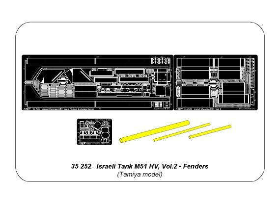 Aber 35252 Israeli Tank M51HV I Sherman – vol.2 Fenders 1/35 – immagine 5