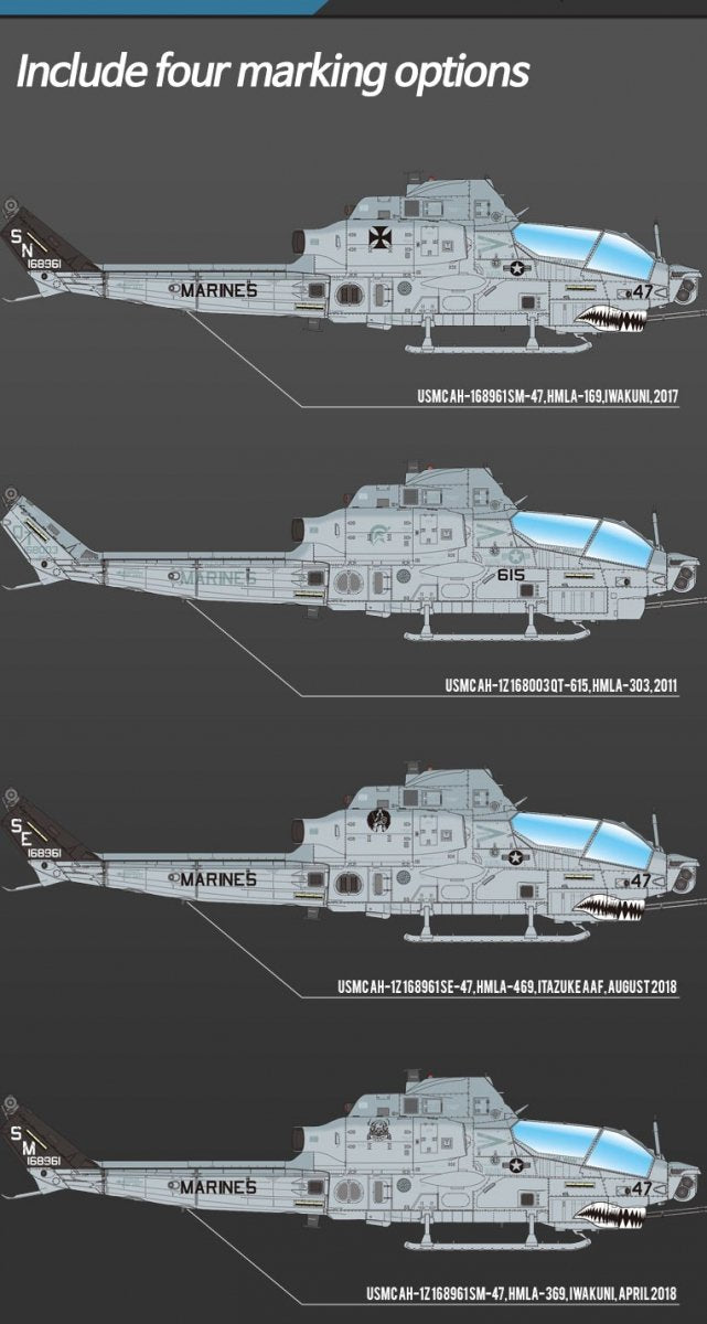 Academy 12127 USMC AH-1Z &amp;quot;Shark Mouth&amp;quot; 1/35 – imagen 3