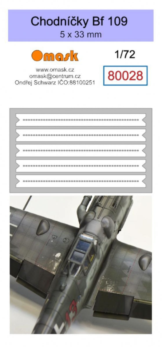 Omask 80028 Walkways Bf 109 5 x 33 mm (Oramask 810 foil) 1/72