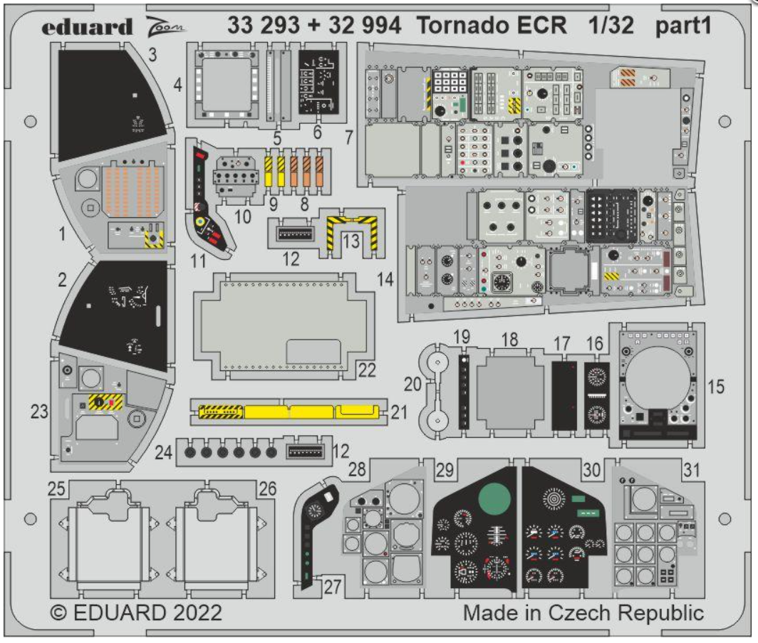 Eduard 32994 Tornado ECR interior ITALERI 1/32 – imagen 2