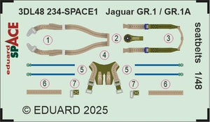 Eduard Jaguar GR.1 / GR.1A seatbelts SPACE 1/48 – image 3