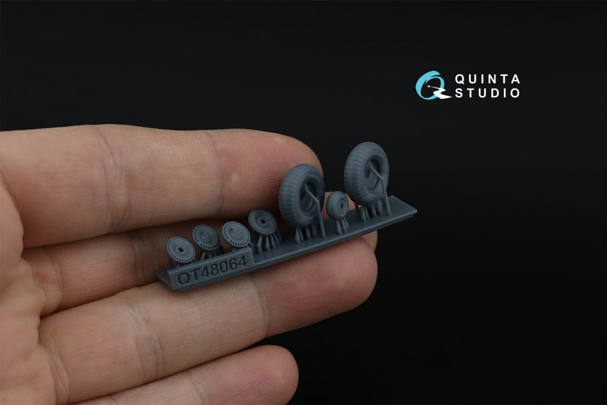Quinta Studio QT48064 LaGG-3, MiG-3, La-5/La-7/La-9, Yak-7/Yak-9, I-185/250 Wheels (radial tread) (all kits) 1/48 – zdjęcie 3