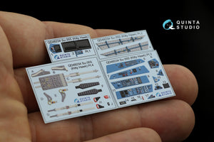Quinta Studio QD48234 Su-35S 3D-Printed &amp;amp; coloured Interior on decal paper (KittyHawk) 1/48 – zdjęcie 8