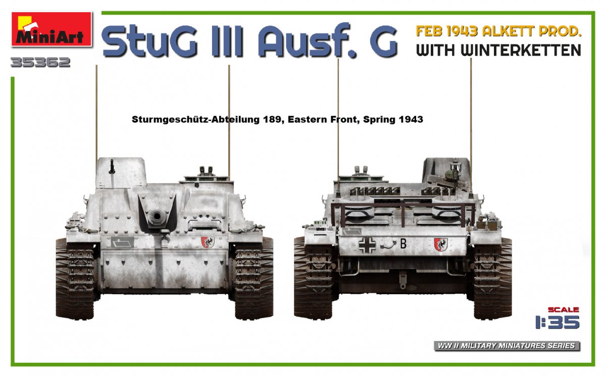 Mini Art 35362 StuG III Ausf. G FÉVRIER 1943 ALKETT PROD. AVEC KETTEN D&amp;#39;HIVER 1/35  – image 8
