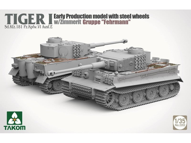Takom 2202 Tiger I Sd.Kfz.181 Pz.Kpfw.VI Ausf.E - Early-Production Model With Steel Wheels And Zimmerit, Gruppe &amp;#39;Fehrmann&amp;#39; 1/35 – Bild 2