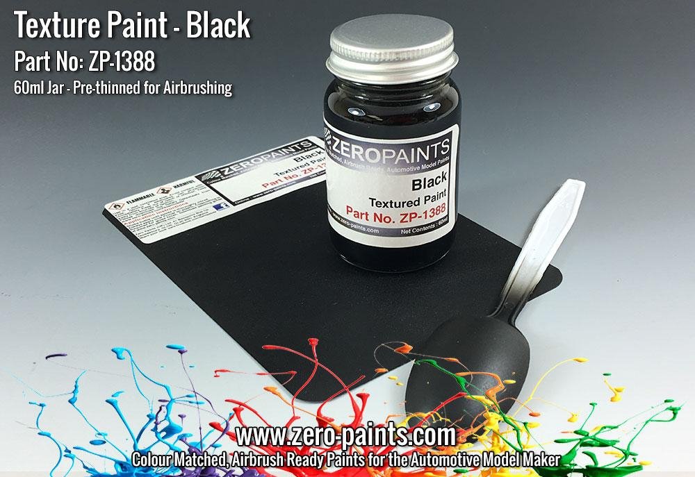 Peinture texturée noire Zero Paints ZP-1388 - 60 ml (Moteurs, Intérieurs, etc.)