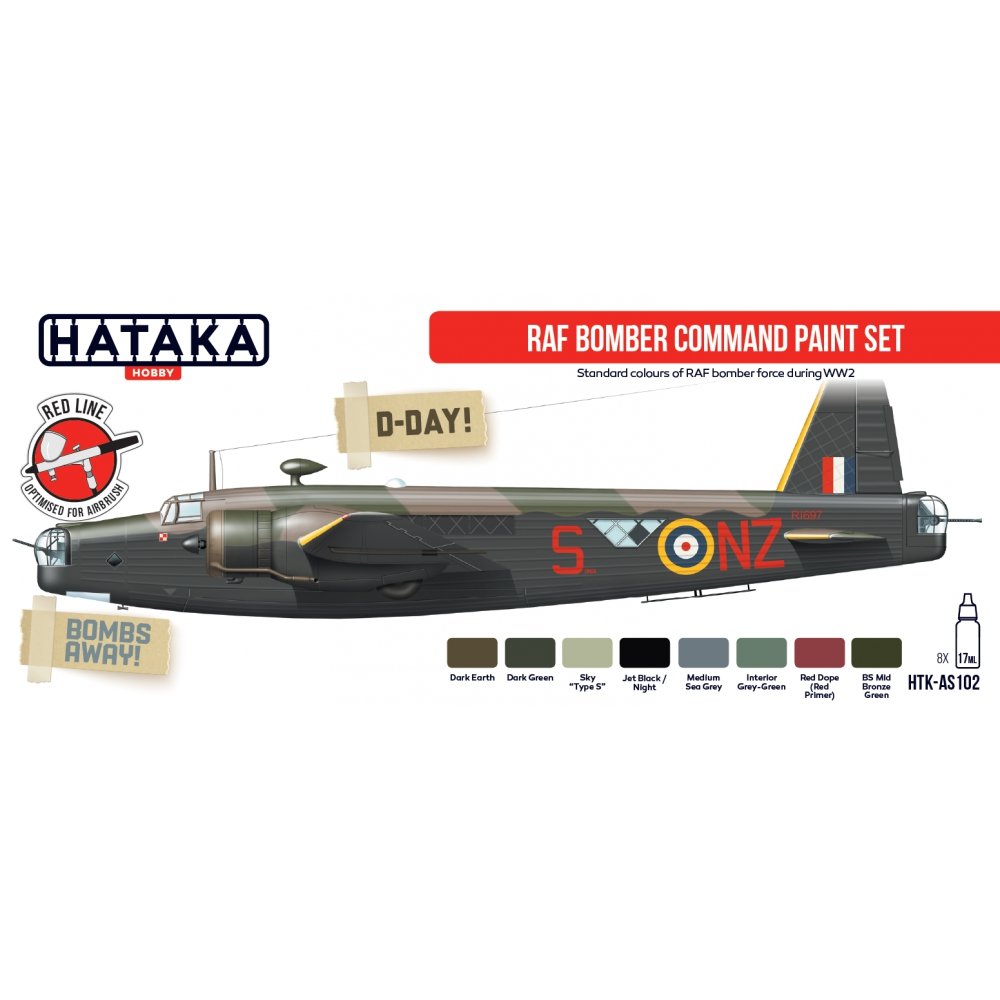 Hataka HTK-AS102 RAF Bomber Command paint set (8x17ml) – Bild 2
